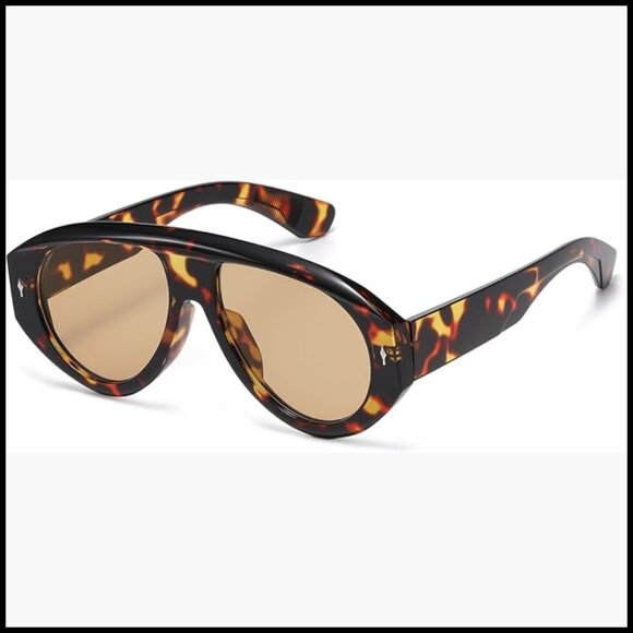 Plastic Aviator Sunglasses with UV400 Protection for Outdoor Activities main image 6